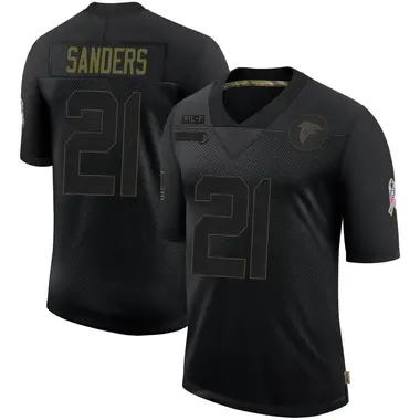 deion sanders white falcons jersey